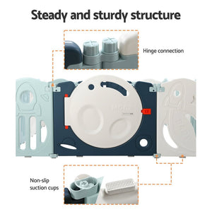 Baby Playpen | 16 Panels Foldable Toddler Fence | Safety Play Activity Barrier