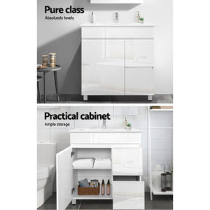 Cefito 750mm Bathroom Vanity Cabinet Unit Wash Basin Sink Storage Freestanding White
