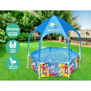 Bestway Above Ground Swimming Pool | Kids' Steel Pro™ Mist Shade Pools