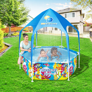 Bestway Above Ground Swimming Pool | Kids' Steel Pro™ Mist Shade Pools