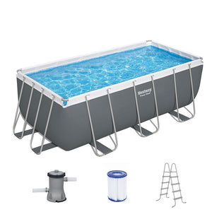 Bestway Above Ground Swimming Pool | 4.12x2.01m Power Metal Frame Filter Pump