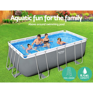 Bestway Above Ground Swimming Pool | 4.12x2.01m Power Metal Frame Filter Pump