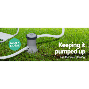 Bestway Above Ground Swimming Pool | 4.12x2.01m Power Metal Frame Filter Pump