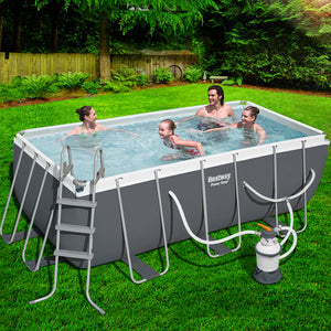 Bestway Above Ground Pools | Sand Filter, Frame Ladder, Pump Bundle | 4.1M