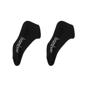 Black Bamboo Ankle Socks - Men's 10-14