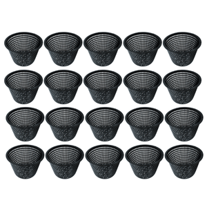 Black Net Pot - 200mm X 130mm - 20 Pack