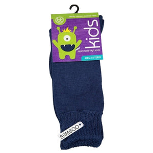 Blue Kids Warm Knee High Socks - 8-10 Years Old
