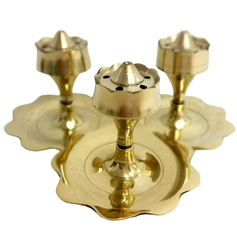 Brass Incense Holder - Lotus