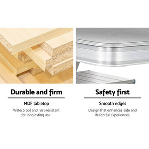 Weisshorn 85CM Folding Aluminum Camping Table | Portable Outdoor Picnic