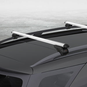 Universal Car Roof Rack Cross Bars | Aluminium Silver Adjustable 108cm Racks