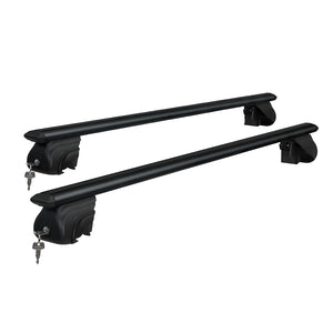 Universal Car Roof Rack Aluminium Cross Bars | Adjustable 126cm Black Upgraded