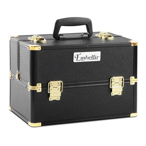 Makeup Case | Embellir Portable Cosmetic Beauty | Black & Gold