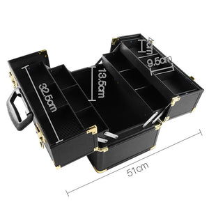 Makeup Case | Embellir Portable Cosmetic Beauty | Black & Gold