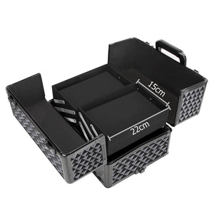 Embellir 7 in 1 Portable Cosmetic Beauty Makeup Trolley | Diamond Black