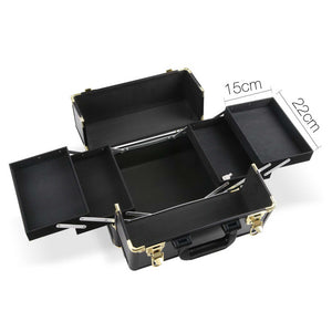 7 in 1 Portable Makeup Trolley | Embellir Cosmetic Beauty | Black & Gold
