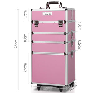 Makeup Case | Embellir Beauty Cosmetic Organiser Travel Portable Box Trolley Vanity