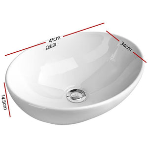 Ceramic Oval Sink Bowl | White