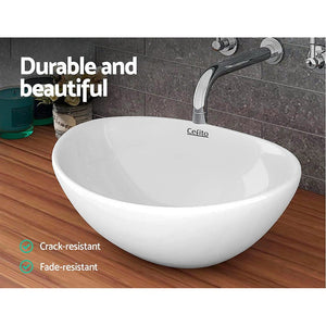 Ceramic Oval Sink Bowl | White