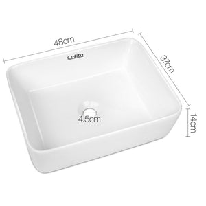 Ceramic Rectangle Sink Bowl | White