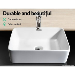 Ceramic Rectangle Sink Bowl | White
