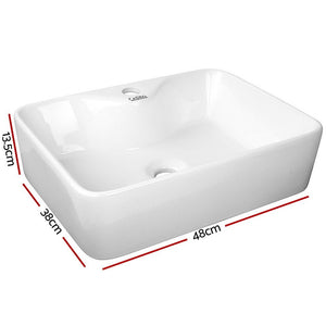 Ceramic Rectangle Sink Bowl | White