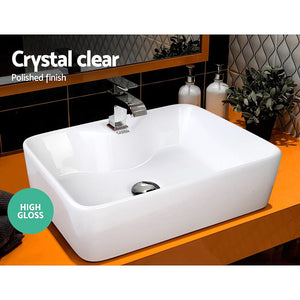 Ceramic Rectangle Sink Bowl | White