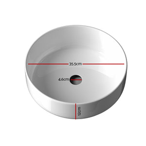 Cefito Bathroom Basin - Ceramic Vanity Above Counter | White Hand Wash