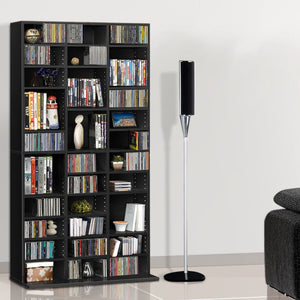 Artiss Adjustable Book Storage Shelf Rack Unit - Black - The Hippie House