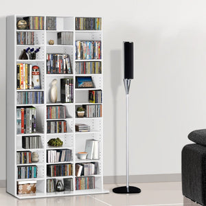 White Adjustable Book Storage Shelf