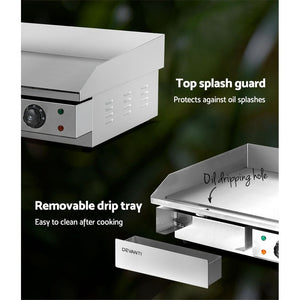 Electric Griddle BBQ Grill | Commercial | Hot Plate | Stainless Steel | 4400W