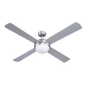 52'' Ceiling Fan w/Light & Remote | Silver