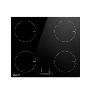 Devanti Electric Induction Cooktop | 60cm Ceramic | 4 Zones Stove Cook Top | Hot Plate