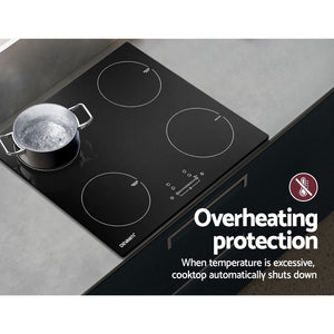 Devanti Electric Induction Cooktop | 60cm Ceramic | 4 Zones Stove Cook Top | Hot Plate