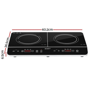 Devanti Electric Induction Cooktop | 60cm Portable Kitchen Ceramic Glass Cooker