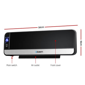 Black Wall Mounted Panel Heater