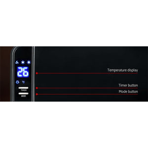 Black Wall Mounted Panel Heater