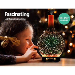 3D LED Firework Aroma Diffuser | 100ml Oil Humidifier