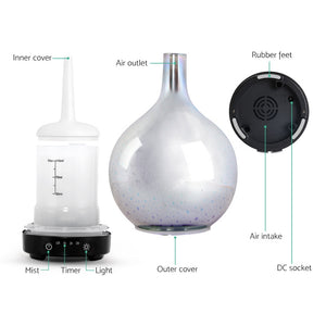 3D LED Firework Aroma Diffuser | 100ml Oil Humidifier
