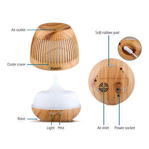 Devanti LED Aromatherapy Diffuser | 400ml Essential Oil Humidifier