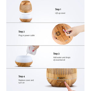 Devanti LED Aromatherapy Diffuser | 400ml Essential Oil Humidifier