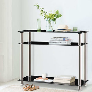 Black & Silver Entry Hall Console Table
