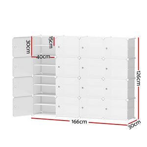 DIY Shoe Cabinet Shoe Box | Color: White | Storage Cube | Portable Organiser Stand | Brand: Artiss