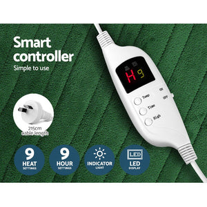 Giselle Electric Heated Blanket | Washable Snuggle Flannel (Green)