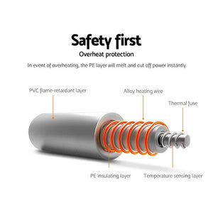 Giselle Electric Heated Blanket | Washable Snuggle Flannel (Green)