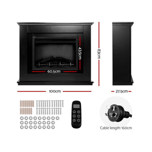 Electric Portable Fireplace With 3D Flame Effect