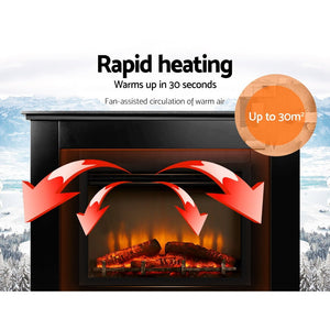 Electric Portable Fireplace With 3D Flame Effect