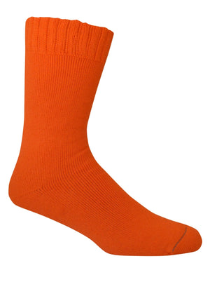 Extra Thick Orange Bamboo Socks - 3 Pack