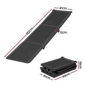 i.Pet Dog Pet Ramp Car Stairs Steps Travel Ladder | Foldable Adjustable Portable Pet Ramp