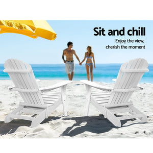 Set of 2 Outdoor Beach Sun Lounge Chairs