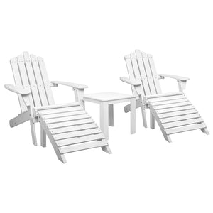 White Beach Sun Lounge Chairs - 2PCS Set